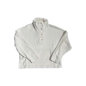 REI Cooperative Women's Wallace Lake Hemp Cotton Pullover Mock Neck Beige Size S